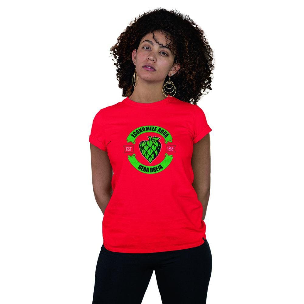 Camiseta Feminina Estampa Cerveja Breja Humor de Boteco