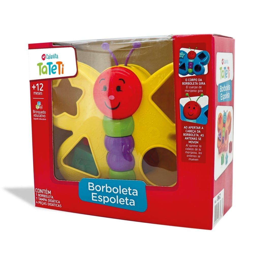 Brinquedo Educativo Borboleta Espoleta Tateti Ref 862