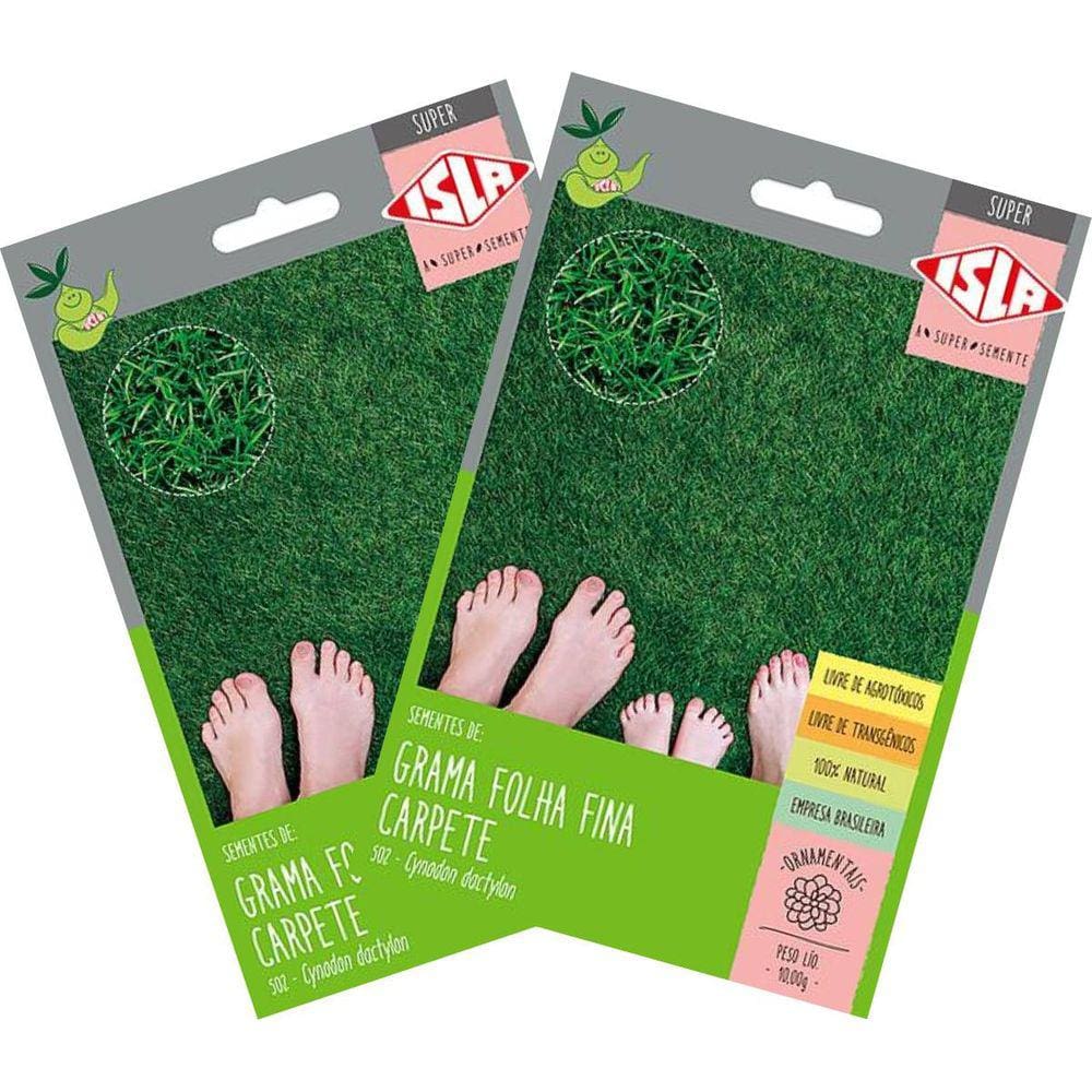 2X Sementes de Grama Carpete (Folha Fina) SUPER ISLA