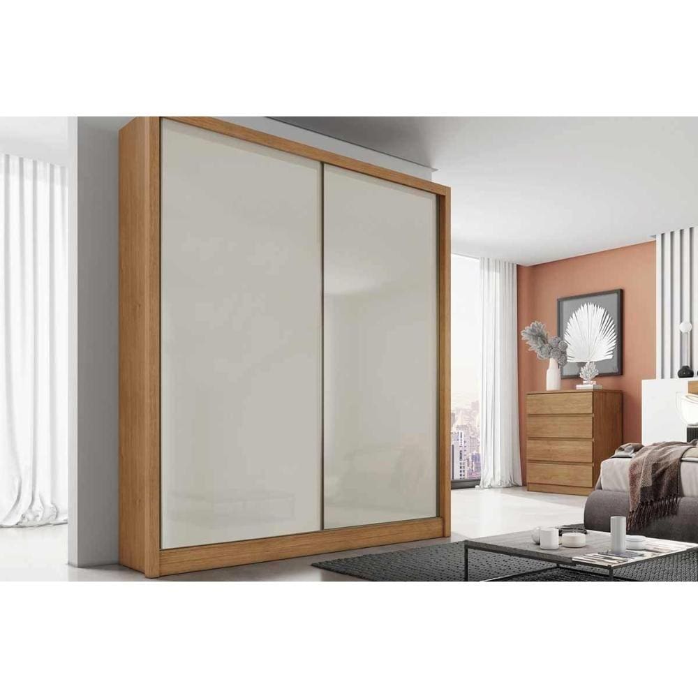 Guarda Roupa Solteiro 2 Portas De Correr E 3 Gavetas Virtus Freijo Cumaru C- Fendi