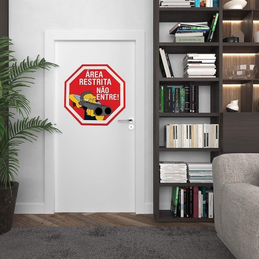 Adesivo De Porta Área Restrita