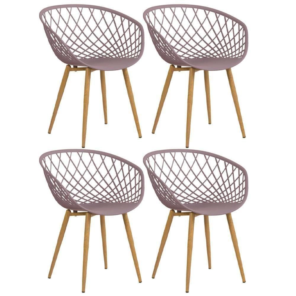 Kit - 4 X Cadeiras Clarice Nest Com Apoio De Braços - Sidera - Fendi