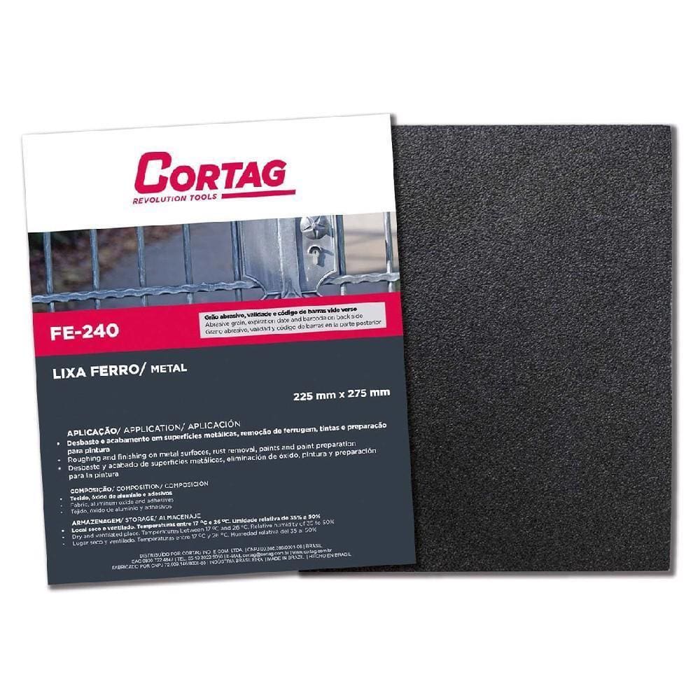 Lixa De Ferro Fe240 100 Para Desbaste 61525 - Cortag