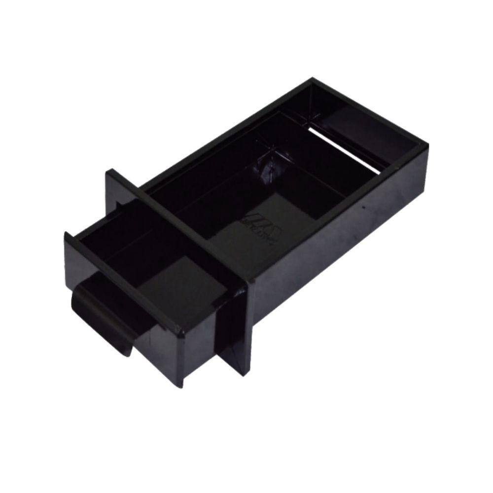 Gaveta Cinzeiro Lareira Chapa de Aço Preta Popular 38x22x6cm