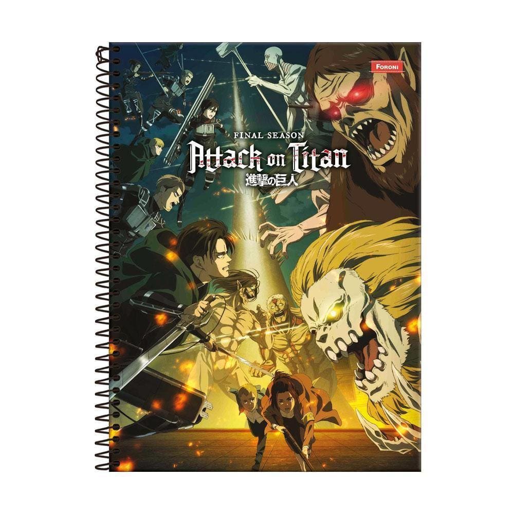 Caderno 1 Matéria Esp 80Fls Attack On Titans Final Foroni
