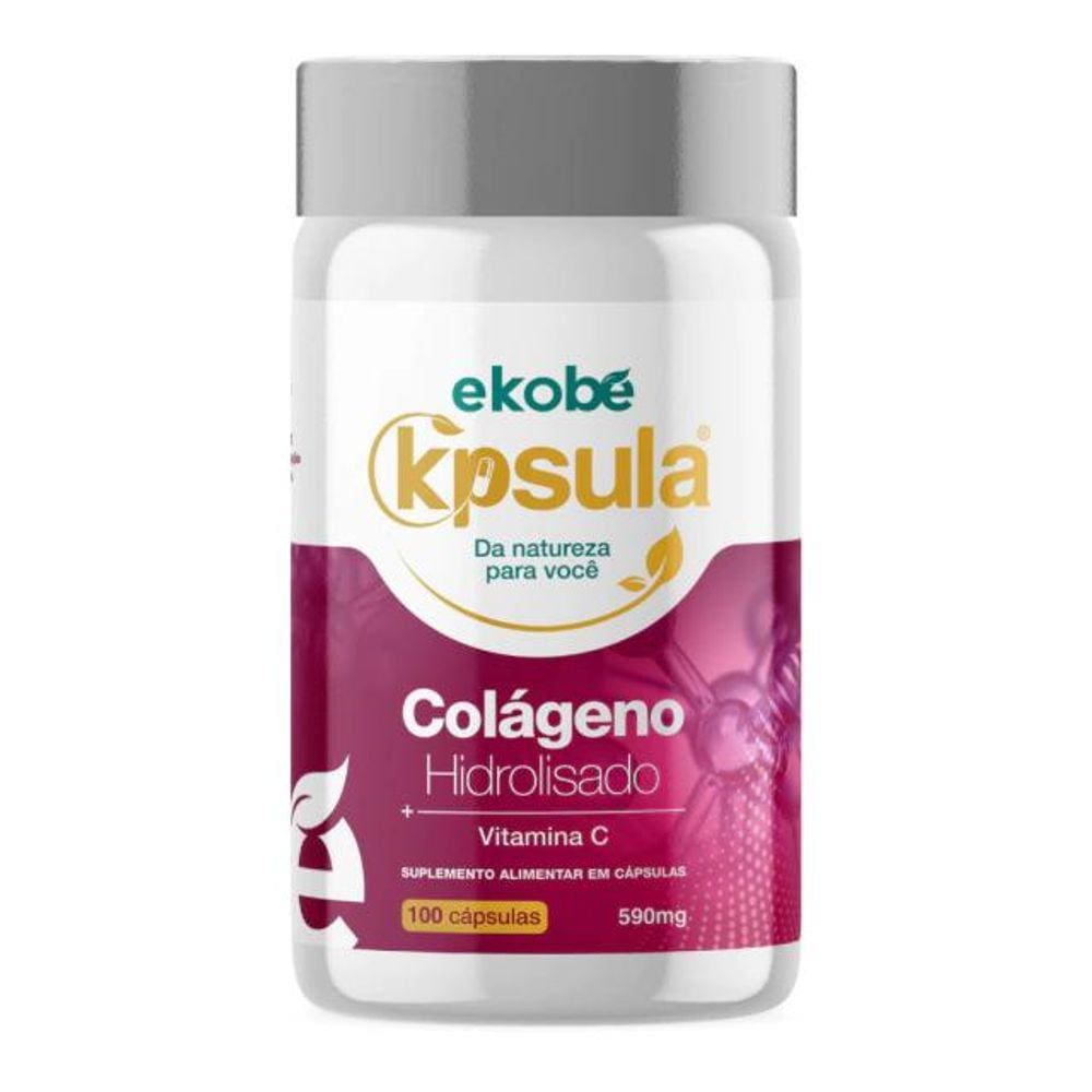 Cápsula com Colágeno Hidrolisado + Vitamina C 100 Cápsulas