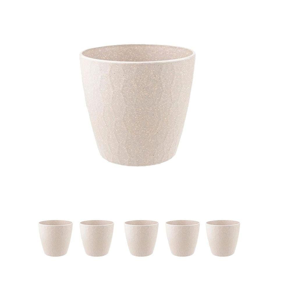 6 Un Vaso Plantas Colmeia Decorativo Flor G Bege