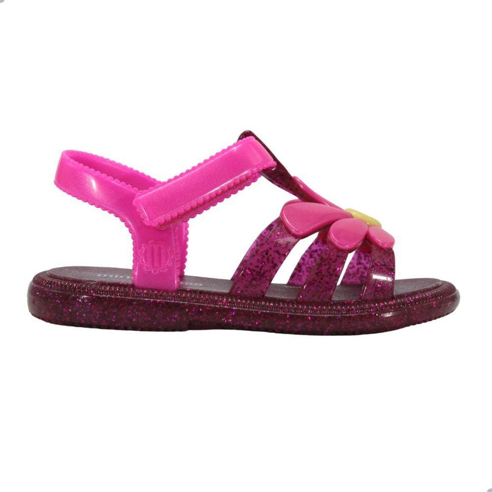Sandália Mini Melissa Hip Bloomy Baby Rosa