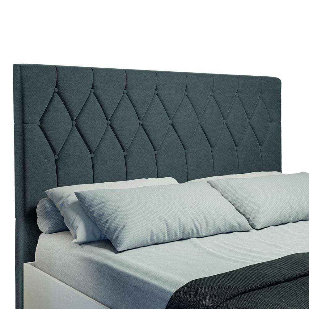 Cabeceira Estofada Para Cama Box Casal Queen Miami de 1,60m Suede Dobuê