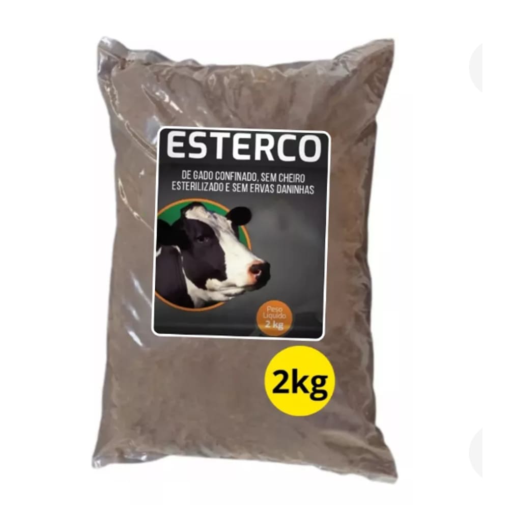 Adubo Orgânico Esterco Misto, Bovino/curral de gado 2kg