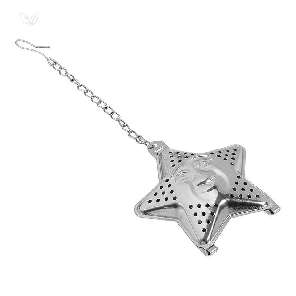 Infusor De Cha Formato Estrela Com Corrente Inox