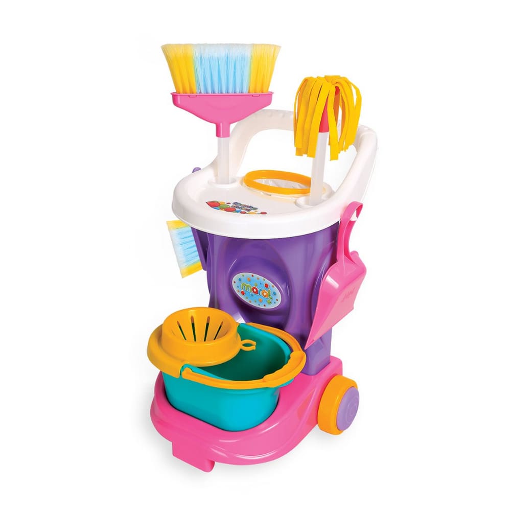 Carrinho de Limpeza Infantil Cleaning Trolley Rosa - Maral