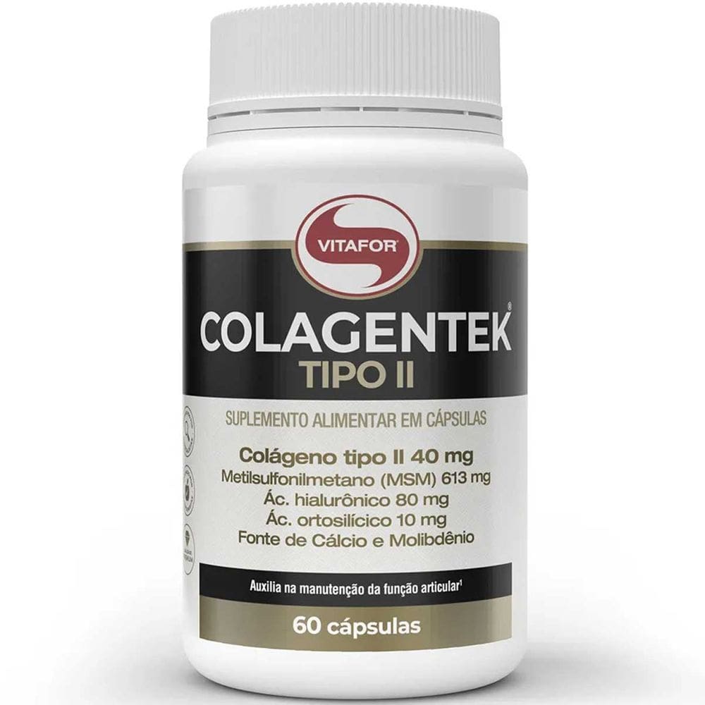 Colágeno Tipo 2 Colagentek Tipo II 790mg 60 cápsulas Vitafor