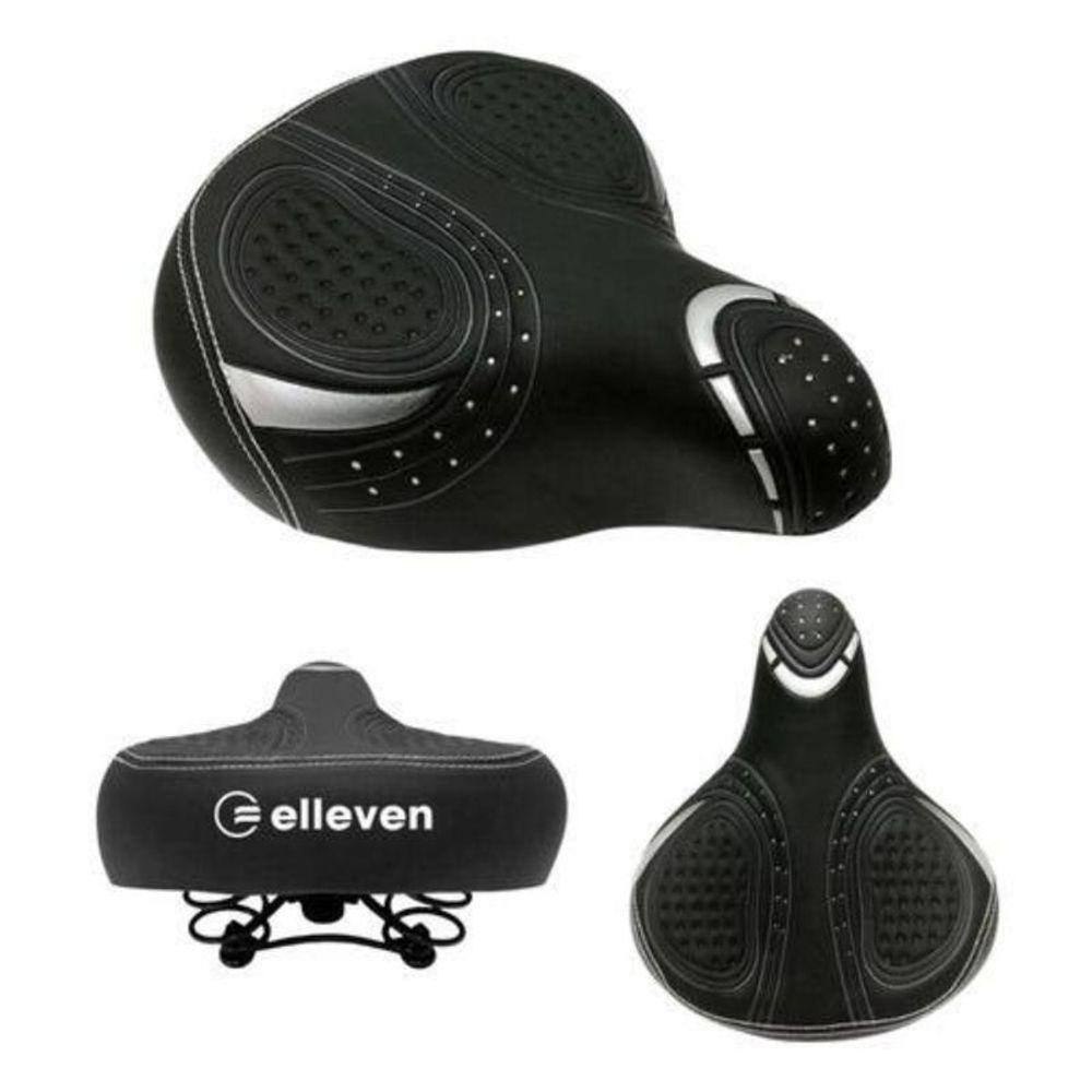 Banco Selim 2 Molas Grande Confortável Bike Preto Elleven