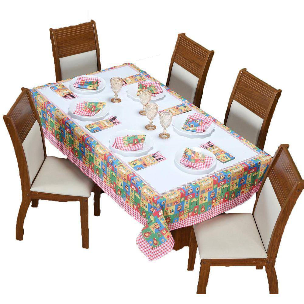 Jogo Para Mesa Posta Decorativo 13 Peças Festa Junina