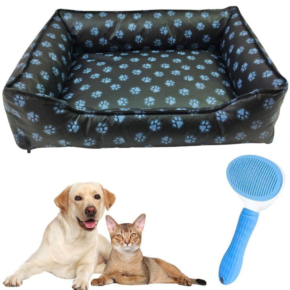 Cama Pet Luxo Retangular Impermeável Estampada G 60 X 50 +