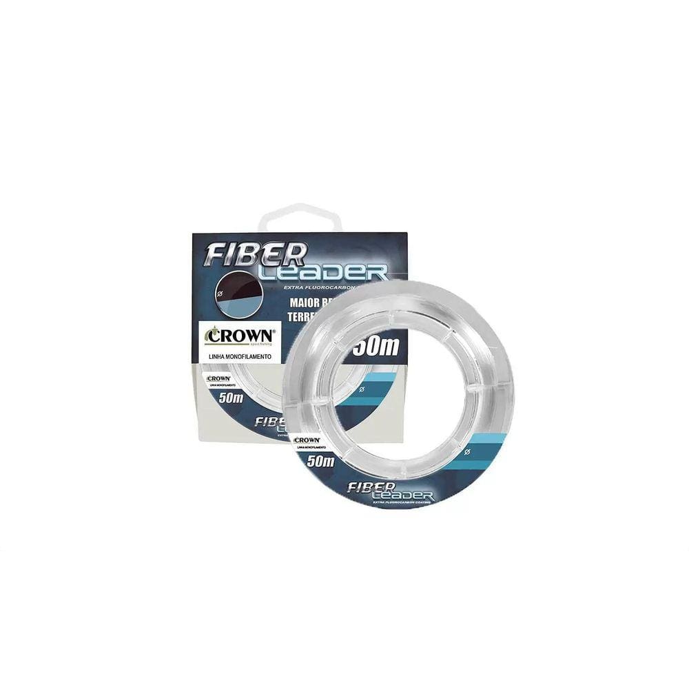 Linha Fluorocarbon Crown Fiber Leader 0,33Mm - 18Lbs - 50M