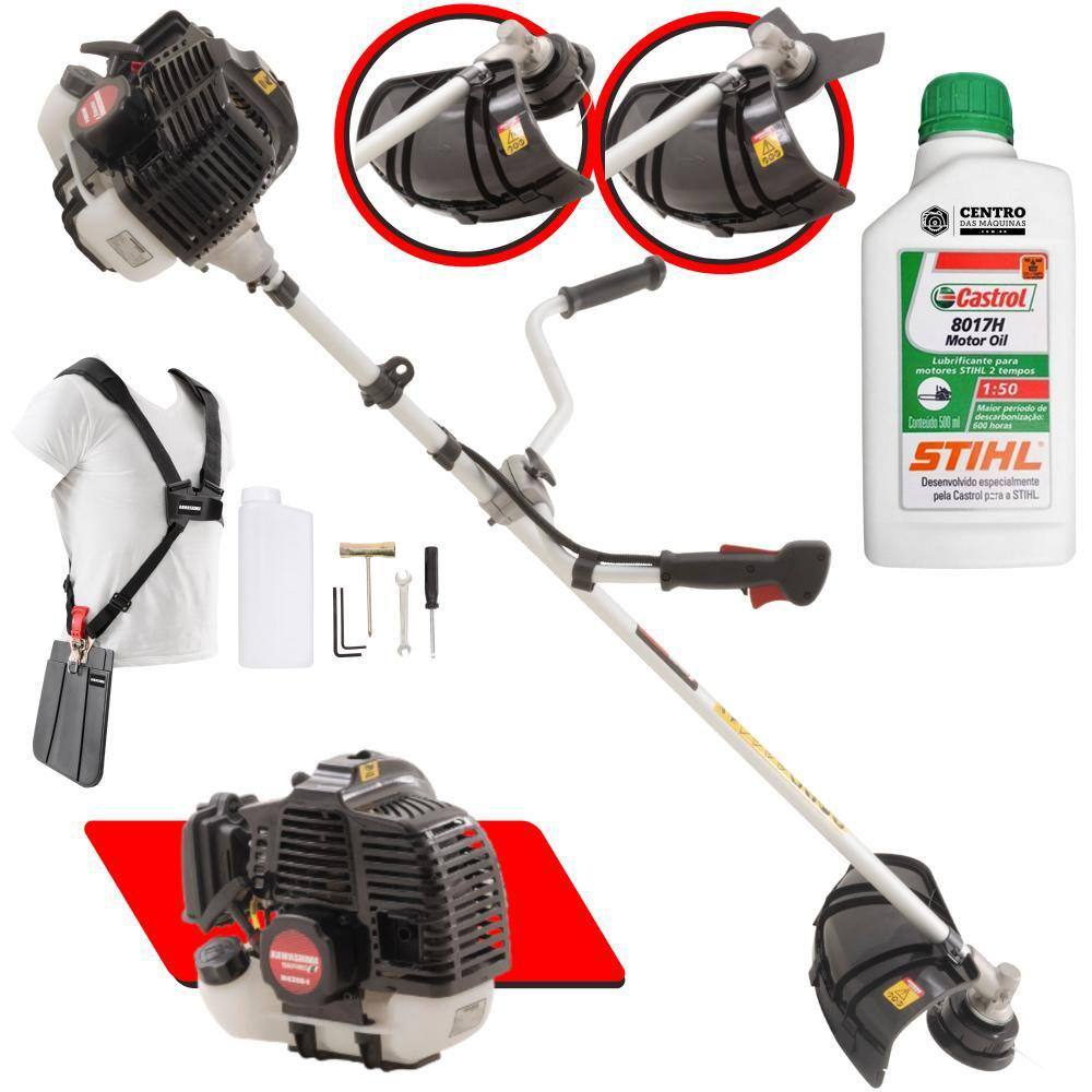 Roçadeira Com ÓLEO STIHL KW43-LE Série E Kawashima 2T 43cc 1,7HP Robusta de Alta Potência e Performance Ideal Para Manutenção de Rodovias