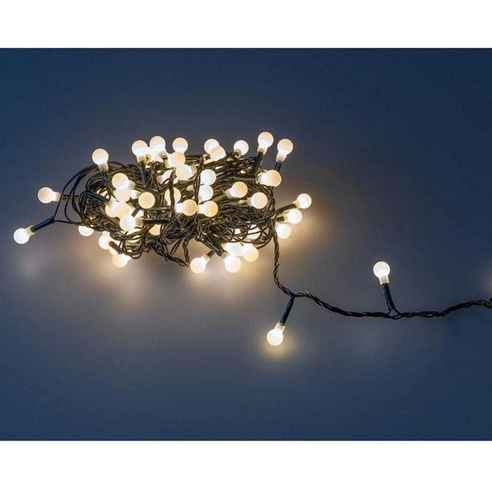 Cordao Pisca Led 40 Bolinhas Branco Quente