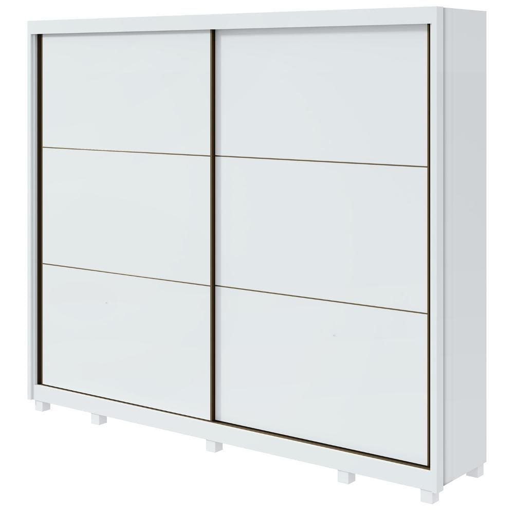 Guarda-Roupa Casal Toronto 2 Portas 6 Gavetas Branco