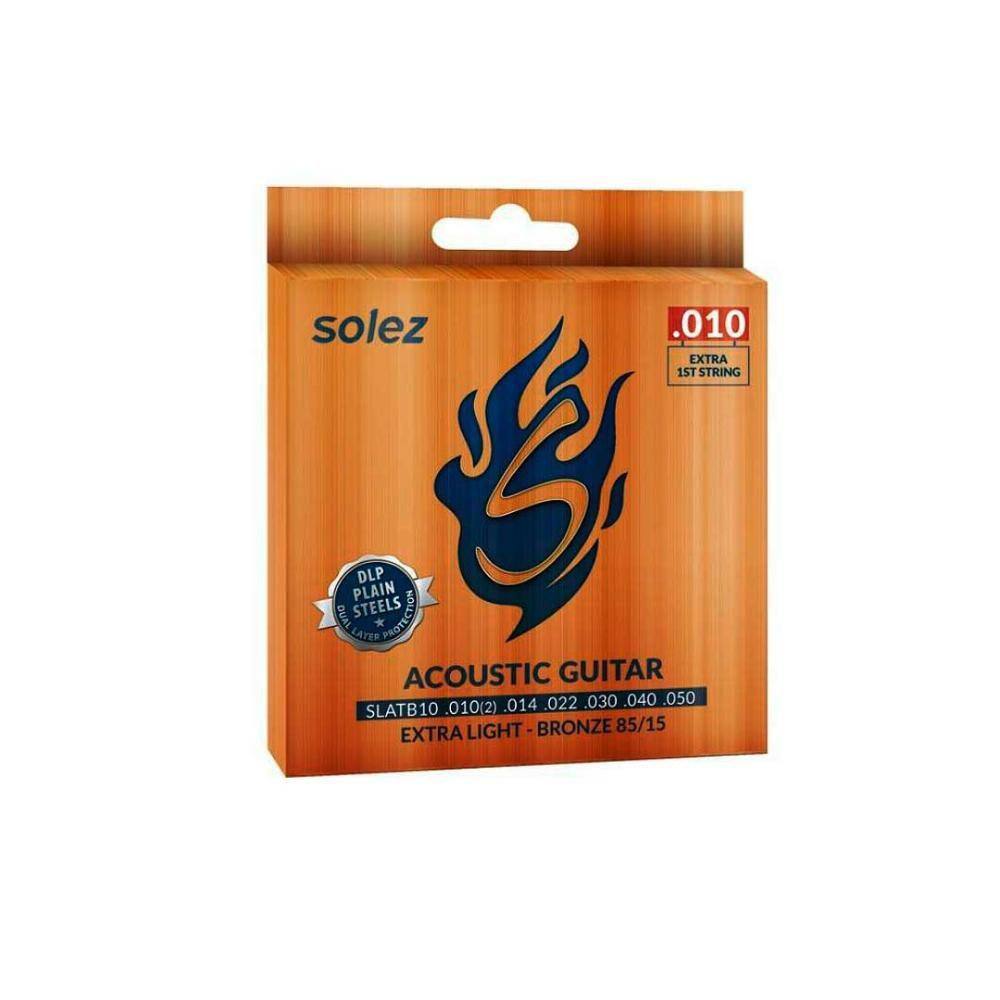 Jogo De Cordas P/violão Bronze 85/15 Solez 0.010"/0.050" Slatb10 [F108]