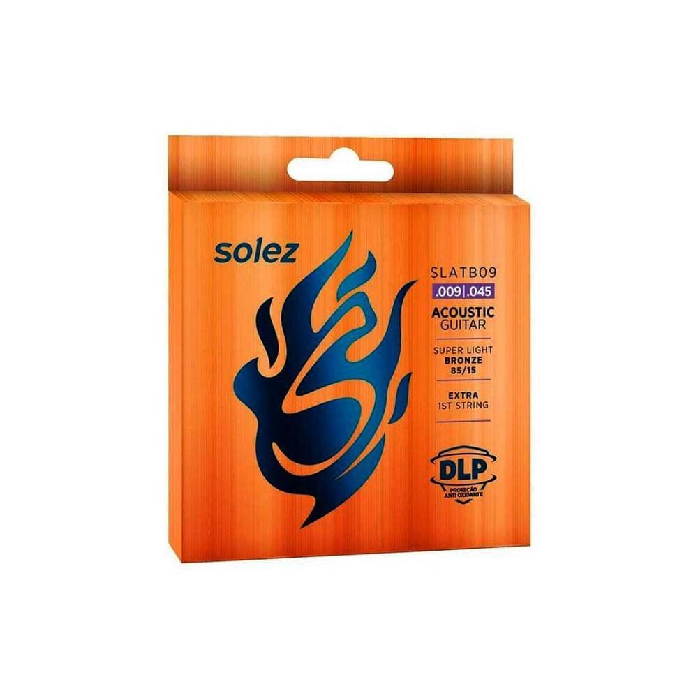 Jogo De Cordas P/violão Bronze 85/15 Solez 0.009"/0.045" Slatb09 [F108]