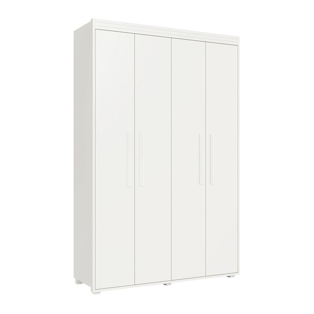 Guarda-roupa Solteiro 4 Portas Milão Estilo e Organização