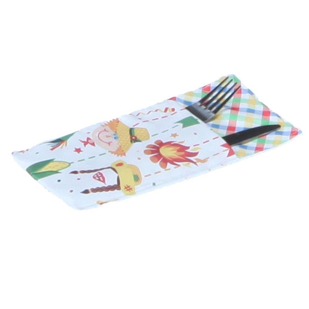 Porta Talher Avulso 0,22 X 0,10 Estampado - Festa Junina