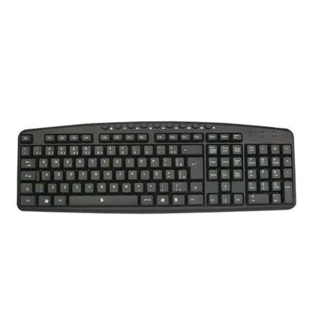 Teclado Office Multimidia Usb Com Fio