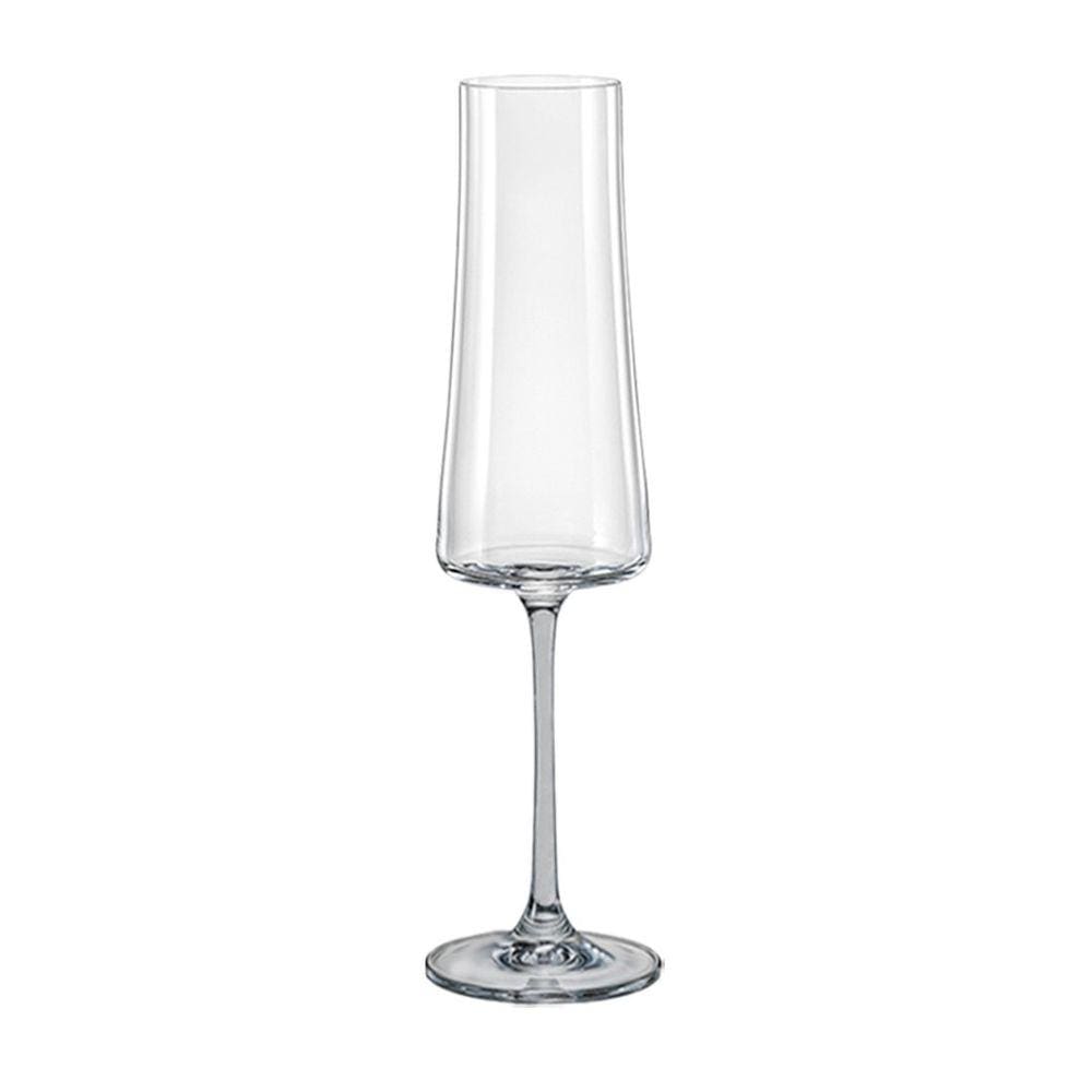 Taça De Cristal Bohemia Para Champanhe 210 ml Fumê Xtra 1 Peça