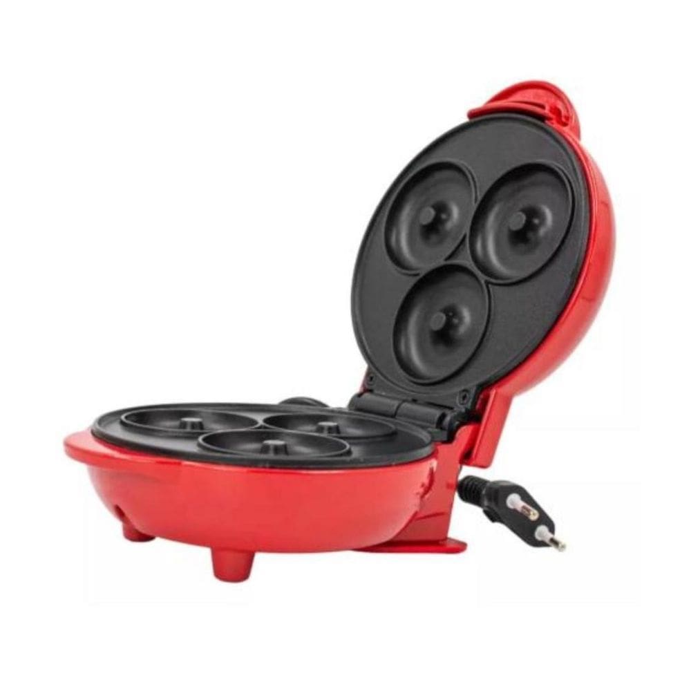 Máquina Donuts Mini Faz 3 Rosquinhas Confeitaria Waffle 110V