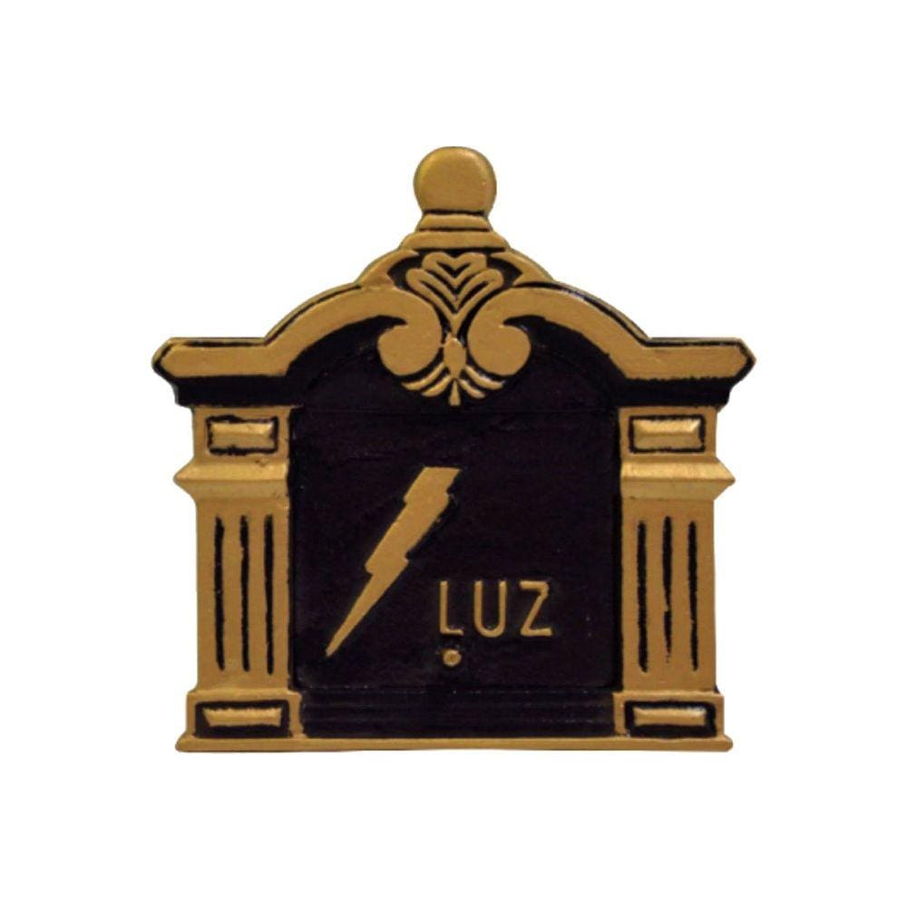 Visor Leitura Luz Vila Rica Ouro Alumínio Fundido 19x19cm