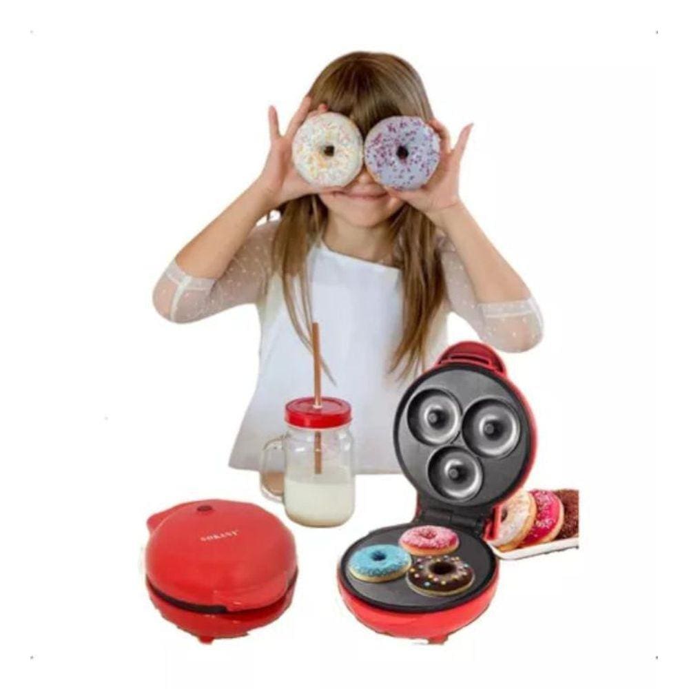 Maquina De Mini Donuts 110V E Rosquinha 3 Furos Super Rapído