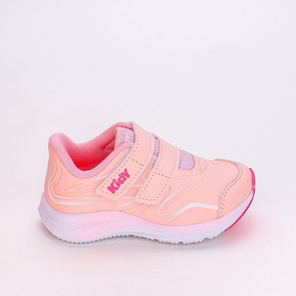 Tênis Infantil Kidy Energy Bebê Calce Fácil Rosa Chiclete