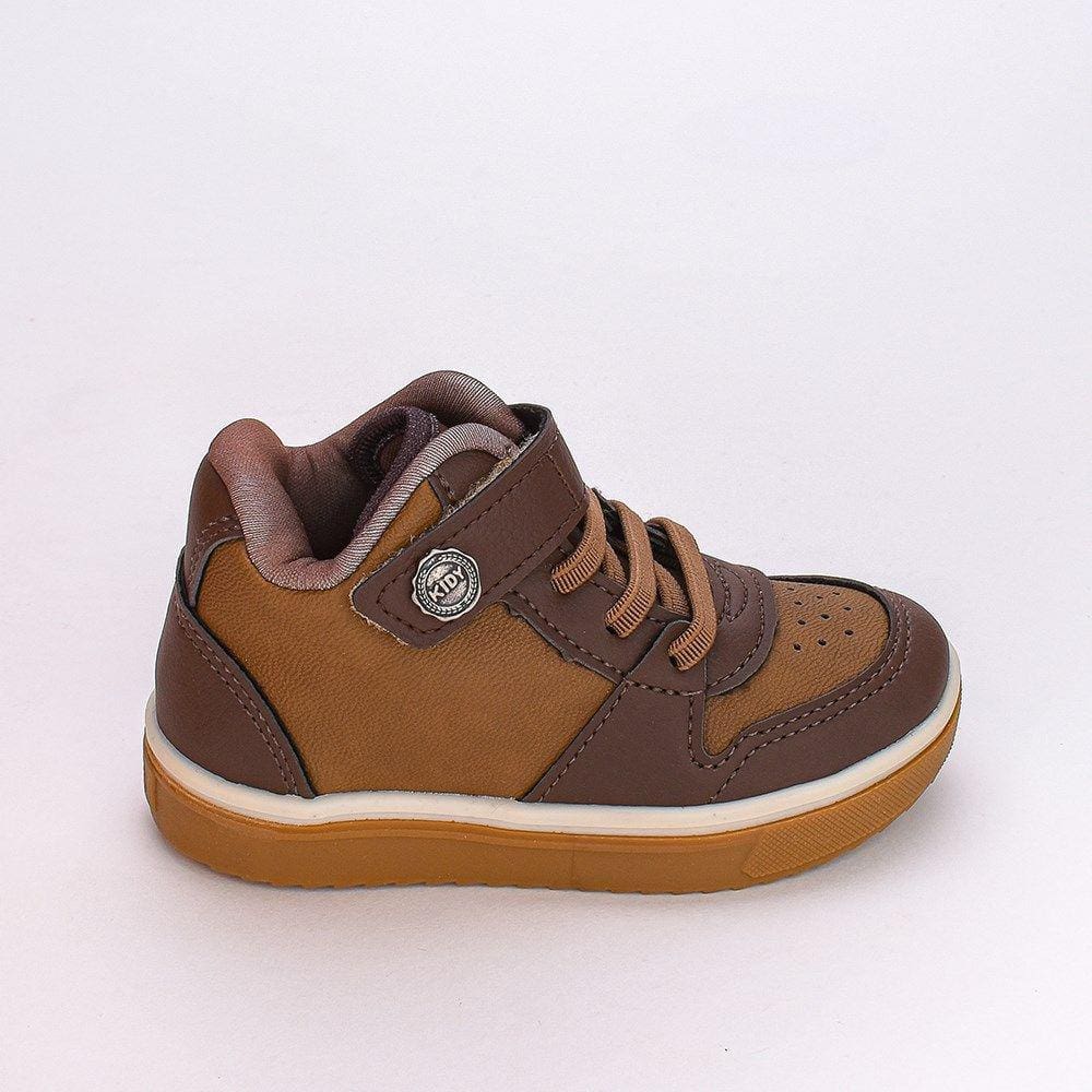 Tênis Infantil Masculino Kidy Casual Marrom e Castanho