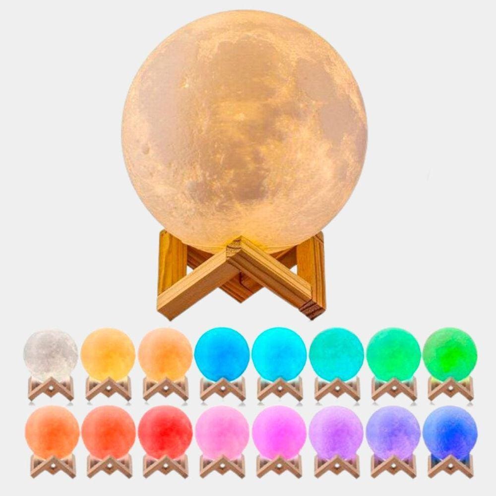 Abajur Luminária 3D Lua Cheia Umidificador E Aromatizador