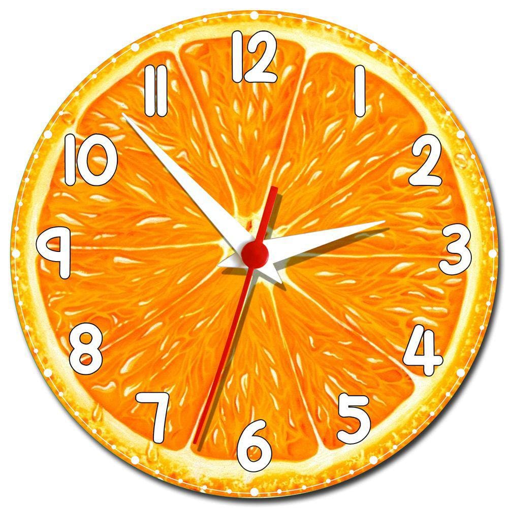Relógio de Parede Laranja Suco de Fruta Personalizado