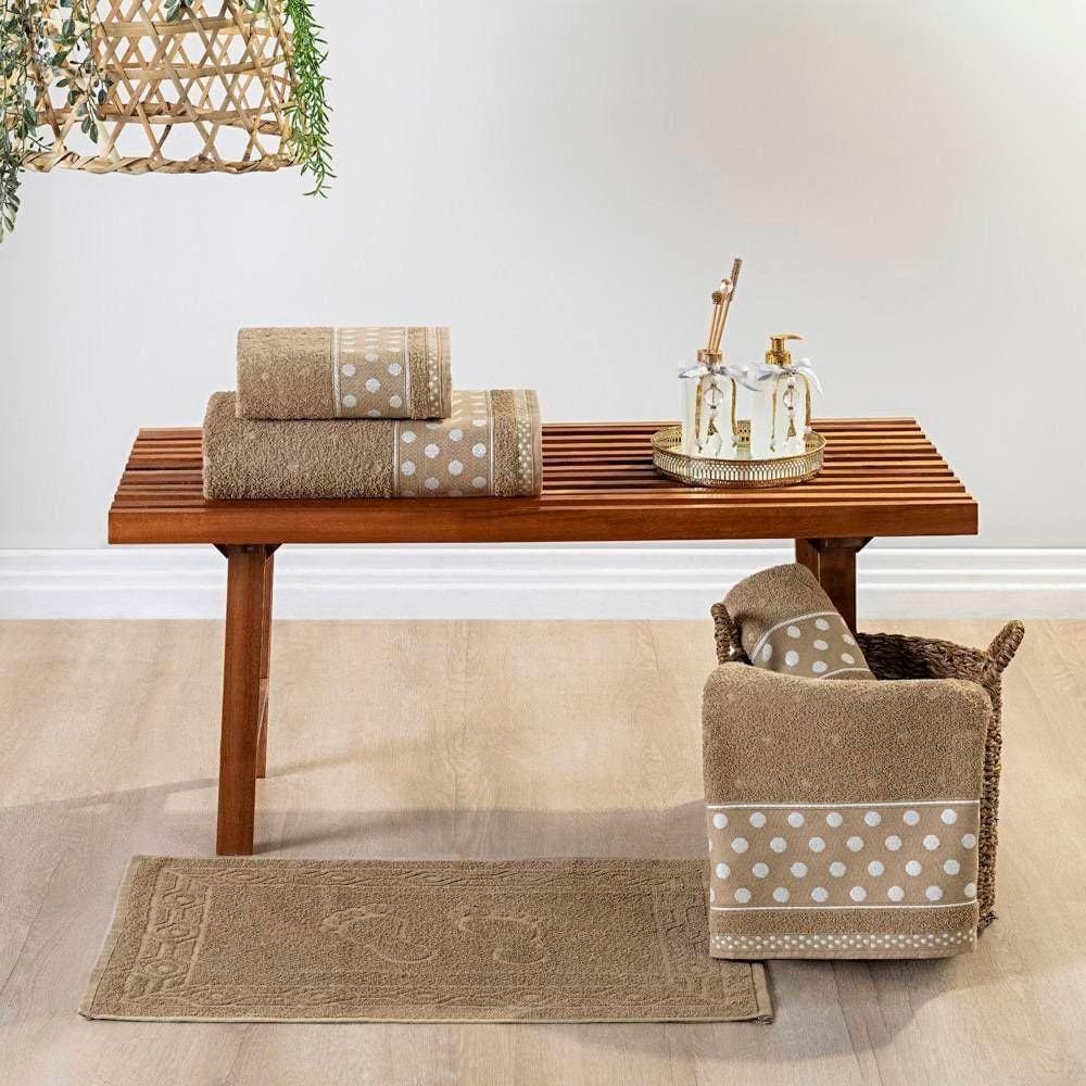 Jogo De Banho Petit Poa Algodão 5 Peças Fendi