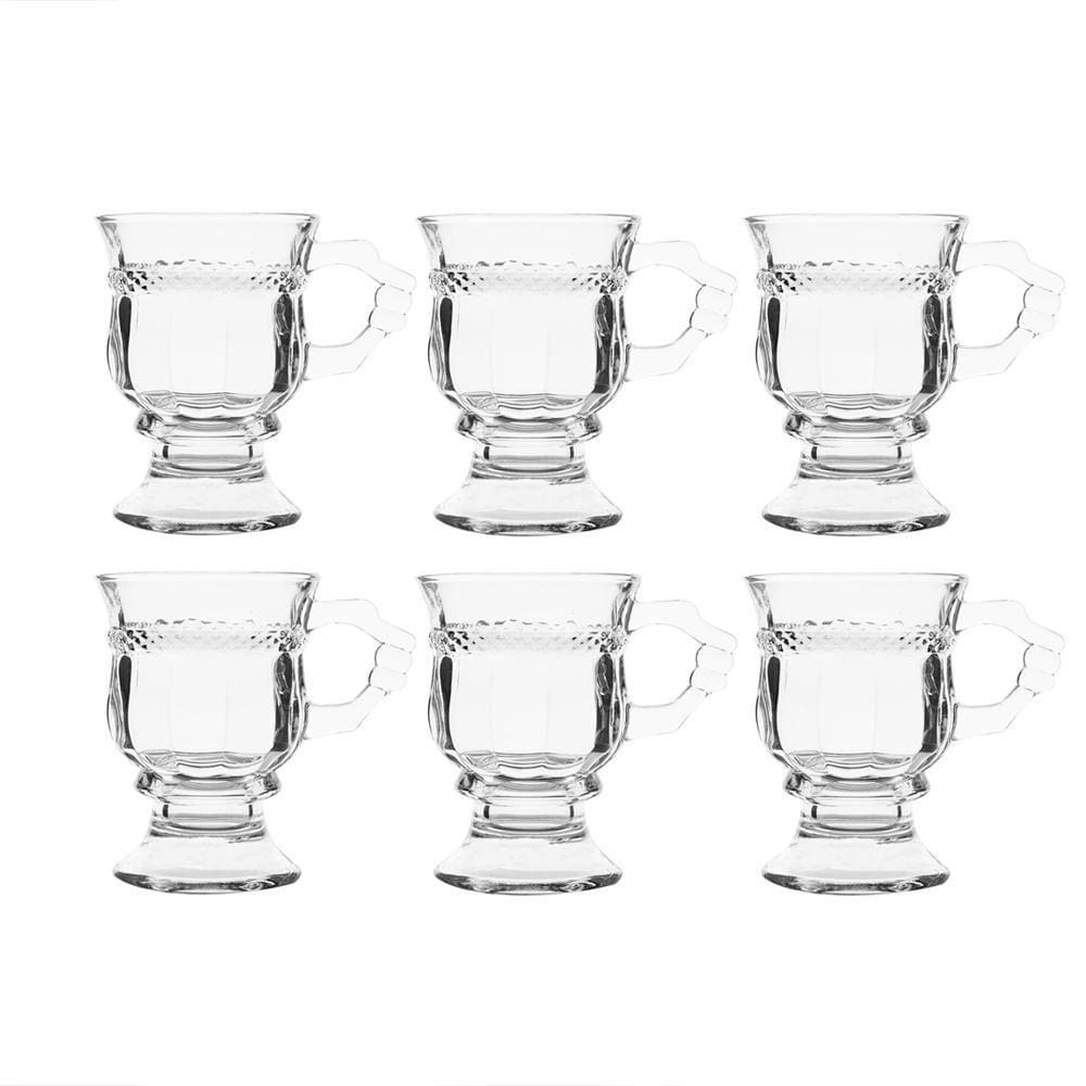 Conjunto 6 Canecas Café Chá Líbano Vidro Class Home 145Ml