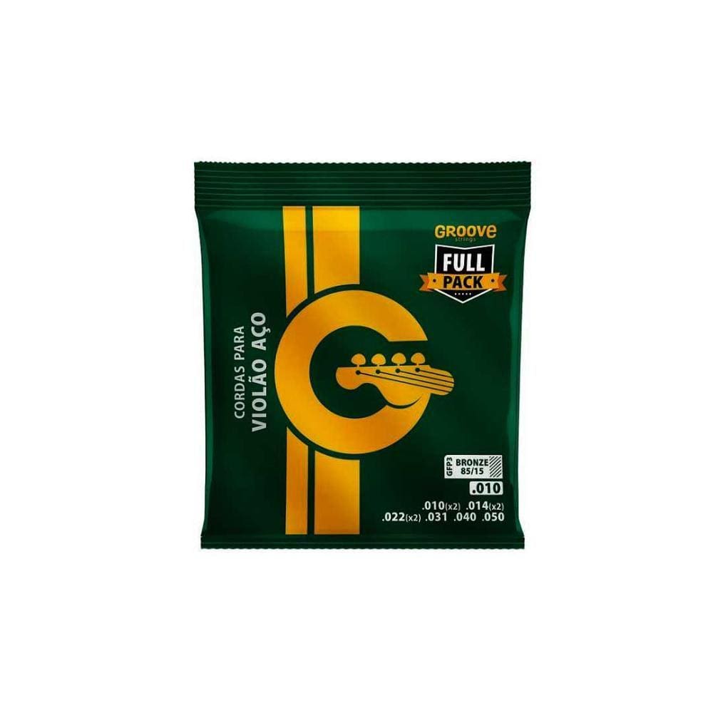 Jogo De Cordas P/violão Bronze 85/15 Groove 0.010"/0.050" Gfp3 [F108]