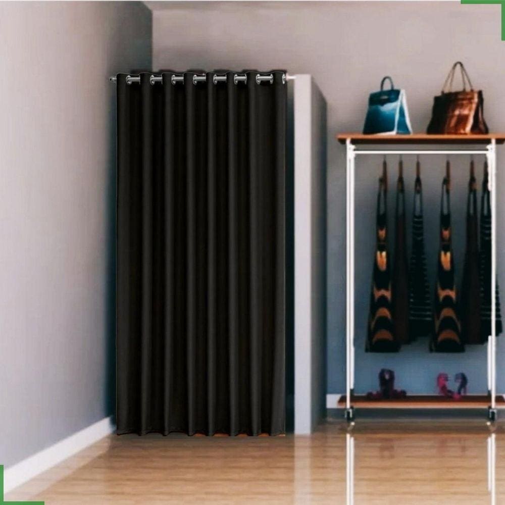 Cortina Provador De Loja Em Tecido Grosso Blackout 1,40X2,50