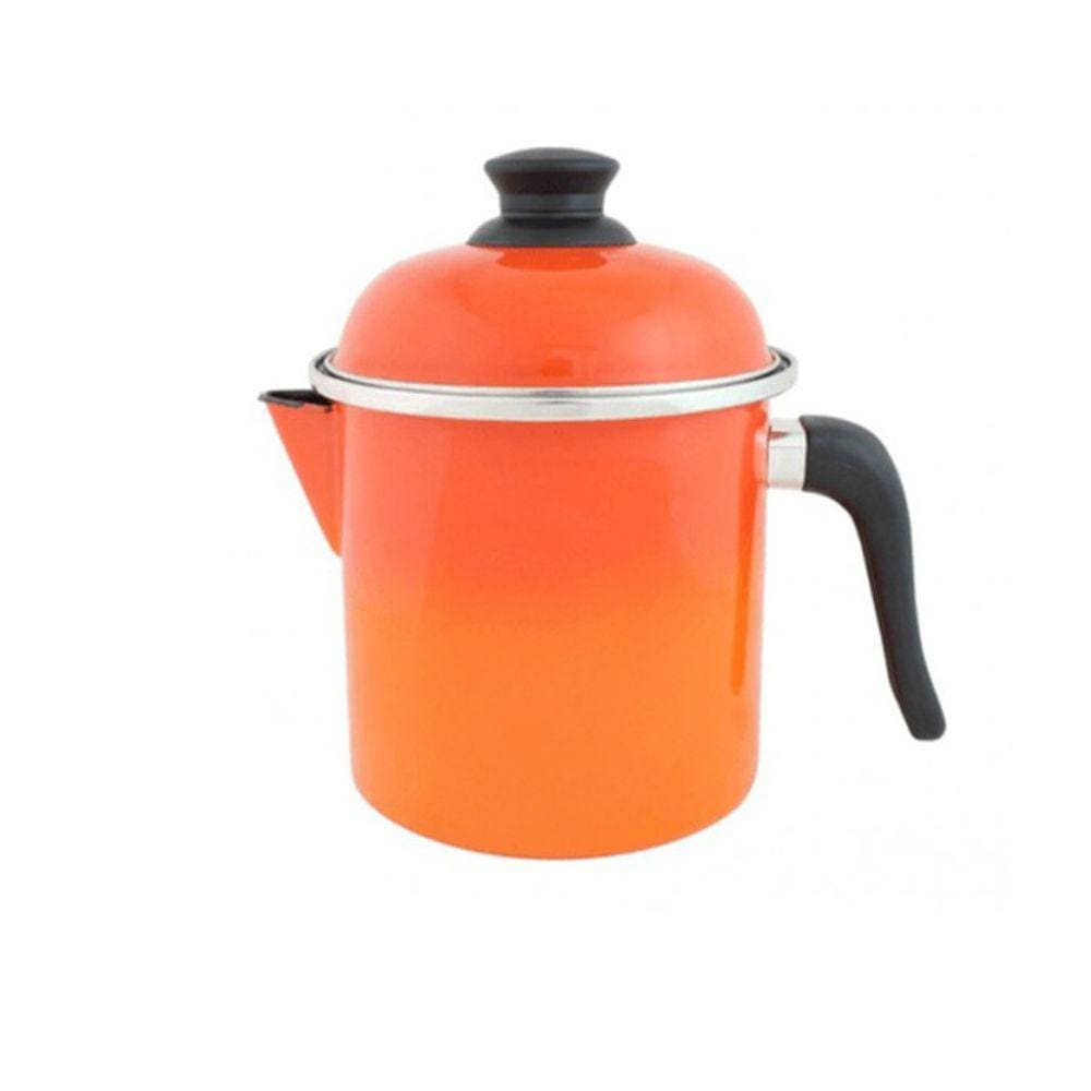 Leiteira 16 Esmaltada Laranja degradê - 1800 ml - Ewel