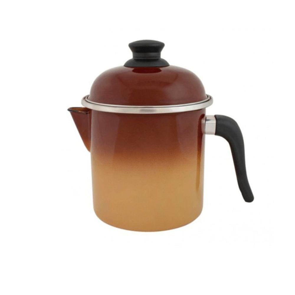 Leiteira 10 Esmaltada Marrom degradê - 900 ml - Linha Ewel