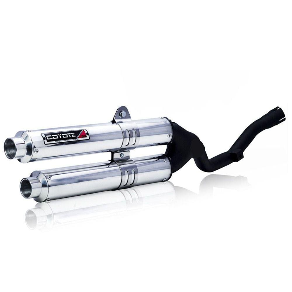 Escape / Ponteira Coyote Competition Duplo em Alumínio - Tornado 250 XR até 2006 - Honda