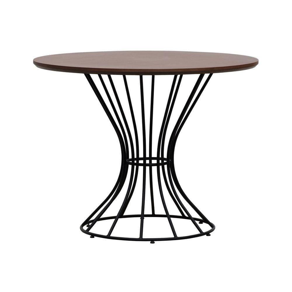 Mesa De Jantar Fendi ø100 Preto-amêndoa