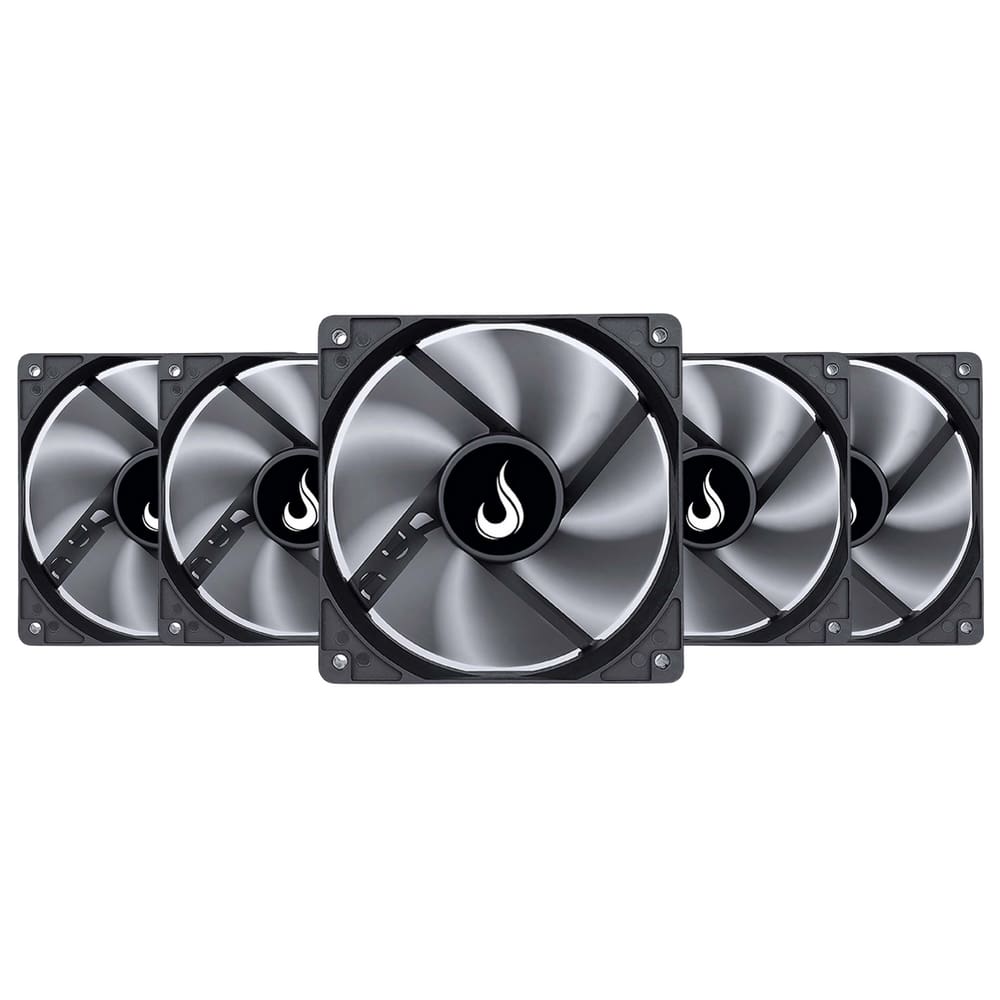 Kit 5 Cooler Fan Rise Mode 120mm 12v Preto - RM-BK-01-FB