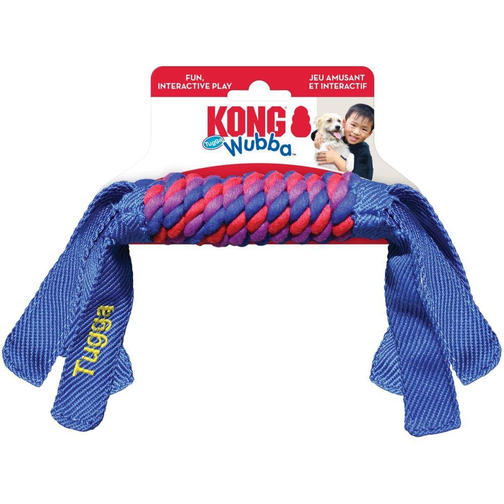 Brinquedo Kong Wubba Tugga Cabo de Guerra Interativo Para Cachorro Pequeno - Azul