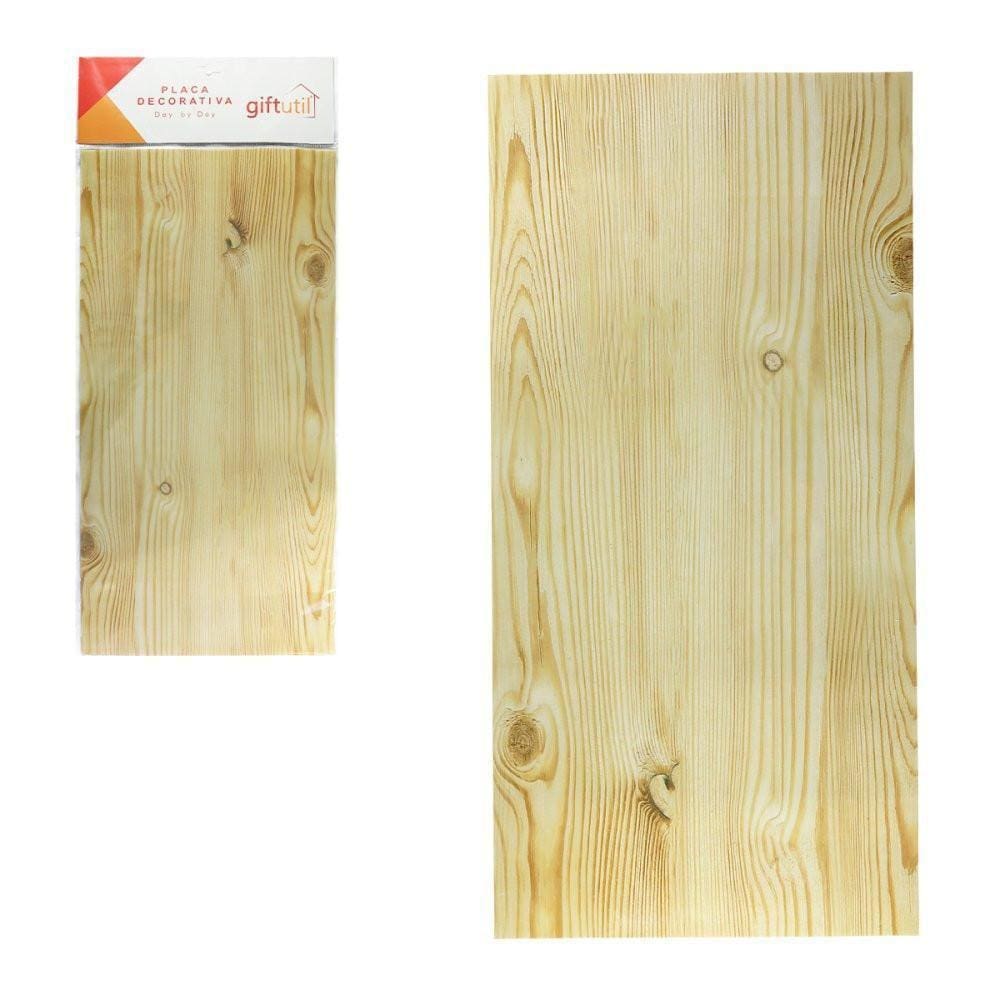 Placa Decorativa Papel De Parede Madeira Clara 30X60Cm
