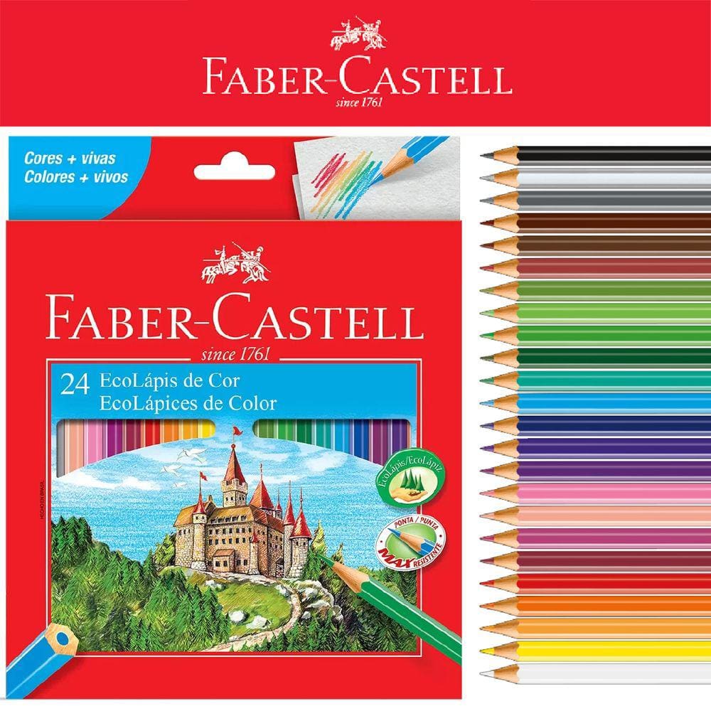 Lápis de Cor Faber-Castell 24 Cores