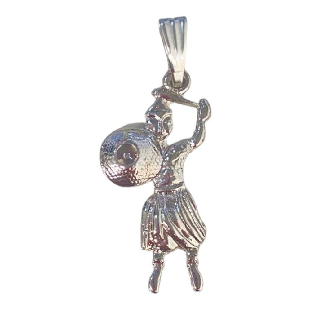 Pingente Orixá Ogum Imagem 2,9 cm Metal Niquelado